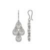 Image 2 : 5.85 CTW Pear Diamond Designer Earrings 18K White Gold - REF-1090W2F - 42827