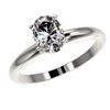 Image 2 : 1.25 CTW Certified VS/SI Quality Oval Diamond Solitaire Ring 10K White Gold - REF-370A8X - 32913