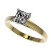 Image 1 : 1 CTW Certified VS/SI Quality Princess Diamond Engagement Ring 10K Yellow Gold - REF-297M2H - 32996