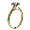 Image 4 : 1 CTW Certified VS/SI Quality Princess Diamond Engagement Ring 10K Yellow Gold - REF-297M2H - 32996