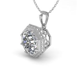 0.50 CTW VS/SI Diamond Solitaire Necklace 18K White Gold - REF-97Y3K - 35991