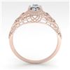 Image 4 : 0.50 CTW VS/SI Oval Diamond Solitaire Engagement Ring Deco Size 7 18K Rose Gold - REF-104T8M - 36020