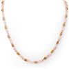 9.02 CTW Orange Sapphire & Diamond Necklace 14K Rose Gold - REF-87T3M - 11645