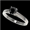 0.75 CTW Fancy Black VS Diamond Solitaire Engagement Ring 10K White Gold - REF-23F5N - 32974