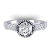 1.22 CTW Certified VS/SI Diamond Solitaire Art Deco Ring 14K White Gold - REF-347H8A - 30534