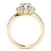 Image 4 : 1.31 CTW Certified VS/SI Diamond 2Pc Wedding Set Solitaire Halo 14K Yellow Gold - REF-152W9F - 30941