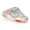 Image 2 : 1.54 CTW Certified VS/SI Diamond Solitaire Halo Ring 18K Rose Gold - REF-385A8X - 26558