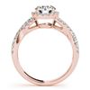 Image 5 : 1.54 CTW Certified VS/SI Diamond Solitaire Halo Ring 18K Rose Gold - REF-385A8X - 26558