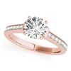 Image 1 : 1.5 CTW Certified VS/SI Diamond Solitaire Ring 18K Rose Gold - REF-385H6A - 27529