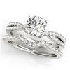 1.45 CTW Certified VS/SI Diamond Solitaire 2Pc Wedding Set 14K White Gold - REF-391H8A - 31916