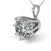1 CTW VS/SI Cushion Diamond Necklace 18K White Gold - REF-297X2T - 35721