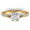 1.36 CTW Certified VS/SI Diamond Solitaire Art Deco Ring 14K Yellow Gold - REF-353F3N - 30377
