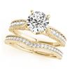 1.18 CTW Certified VS/SI Diamond Solitaire 2Pc Wedding Set Antique 14K Yellow Gold - REF-216N4Y - 31