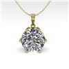 Image 2 : 1 CTW VS/SI Diamond Solitaire Necklace 18K Yellow Gold - REF-274K6W - 35863