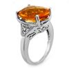Image 2 : 11.18 CTW Citrine & Diamond Ring 14K White Gold - REF-49H3A - 11198