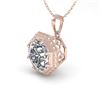 0.50 CTW Certified VS/SI Diamond Necklace 18K Rose Gold - REF-97T3M - 35990