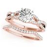 1.5 CTW Certified VS/SI Diamond Solitaire 2Pc Wedding Set 14K Rose Gold - REF-378N2Y - 31890