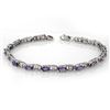 4.02 CTW Tanzanite & Diamond Bracelet 14K White Gold - REF-52T5M - 11088