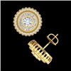 Image 4 : 2.61 CTW VS/SI Diamond Solitaire Art Deco Stud Earrings 18K Yellow Gold - REF-381X8T - 37084