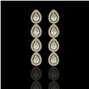 Image 1 : 5.22 CTW Pear Diamond Designer Earrings 18K Yellow Gold - REF-969M6H - 42649