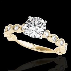 1.5 CTW H-SI/I Certified Diamond Solitaire Ring 10K Yellow Gold - REF-163N6Y - 34882