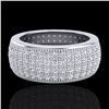 Image 1 : 2.50 CTW Micro Pave VS/SI Diamond Eternity Ring 18K White Gold - REF-249T3M - 20883