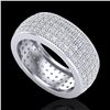 Image 2 : 2.50 CTW Micro Pave VS/SI Diamond Eternity Ring 18K White Gold - REF-249T3M - 20883