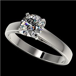 1.25 CTW Certified H-SI/I Quality Diamond Solitaire Engagement Ring 10K White Gold - REF-191M3H - 33