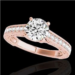 1.82 CTW H-SI/I Certified Diamond Solitaire Ring 10K Rose Gold - REF-339N3Y - 34953