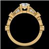 Image 1 : 1.03 CTW VS/SI Diamond Solitaire Art Deco Ring 18K Yellow Gold - REF-203X6T - 36973