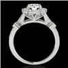 Image 2 : 1.5 CTW H-SI/I Certified Diamond Solitaire Halo Ring 10K White Gold - REF-172W8F - 33760