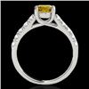 Image 2 : 2.1 CTW Certified Si/I Fancy Intense Yellow Diamond Solitaire Ring 10K White Gold - REF-309N3Y - 355