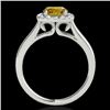 Image 2 : 1.37 CTW Certified Si/I Fancy Intense Yellow Diamond Solitaire Halo Ring 10K White Gold - REF-167M3H