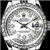 Image 1 : Rolex Men's Stainless Steel, QuickSet, Diamond Dial & Diamond Bezel - REF-557A4N