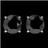 2.09 CTW Fancy Black VS Diamond Solitaire Stud Earrings 10K White Gold - REF-43A5X - 36646