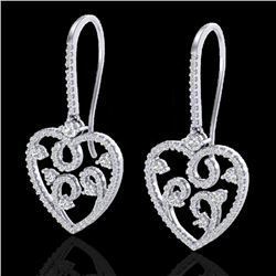 2.50 CTW VS/SI Diamond Micro Pave Designer Earrings 14K White Gold - REF-179W3F - 20097