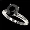 2.50 CTW Fancy Black VS Diamond Solitaire Engagement Ring 10K White Gold - REF-63F3N - 32945