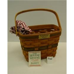 LONGABERGER 1989 Holiday Memory Basket