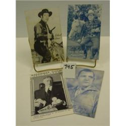 Lot of 4 Arcade Cards Mack/Autry/Jones