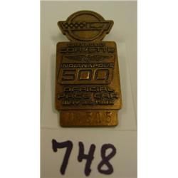 INDY 500 Corvette Pace Car Pin - 1986