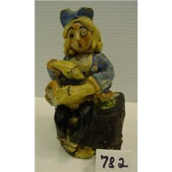 Overbeck Style FOLK ART Figurine - Girl