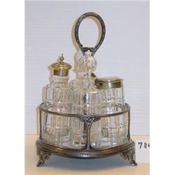 Cut Crystal CASTOR SET - S.P. Stand