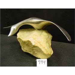 Bird Figurine - Molded STAINLESS STEEL