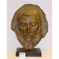 Ceramic Sculpture - Male Face - No Mark