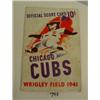 Image 1 : 1941 CHICAGO CUBS Baseball Score Card