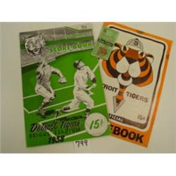 DETROIT TIGERS Baseball Score Books (2)
