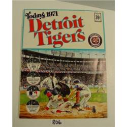 1971 DETROIT TIGERS Baseball Album 1st