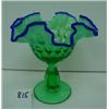 Image 1 : FENTON Green Opal. Pedestal Compote