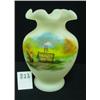 Image 1 : FENTON Yellow Hand Painted Vase - Dane