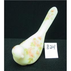 FENTON Yellow Hand Painted Bird w/Roses